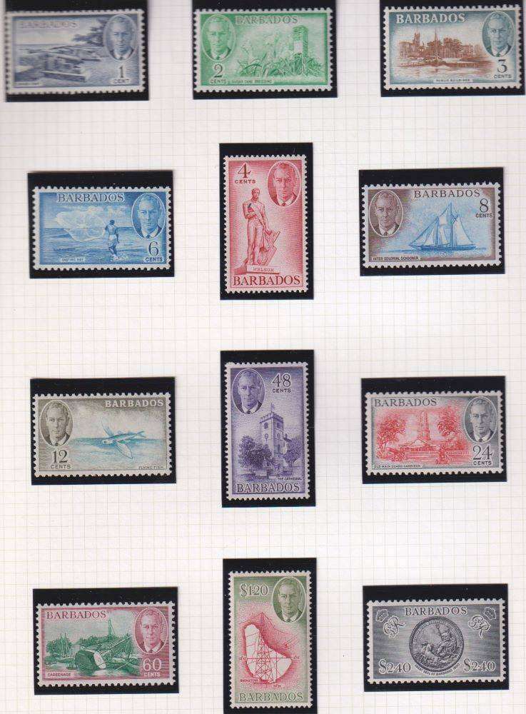 BARBADOS, NEWFOUNDLAND,NEW ZEALAND KGV1 ERA  SUPERB HINGED MINT LOT ON PAGES