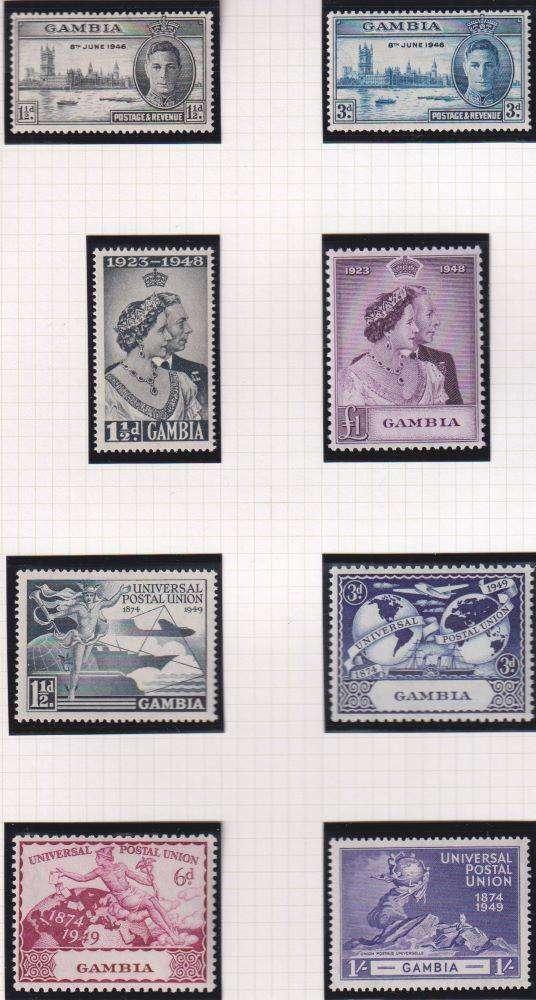 GAMBIA, GILBERT, MALTA KGV1 ERA  SUPERB HINGED MINT LOT ON PAGES