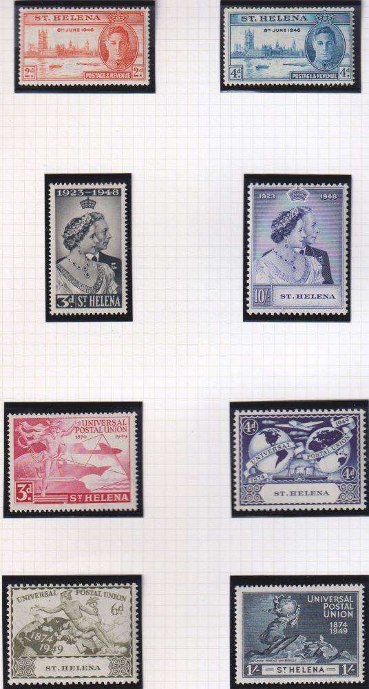 FALKLANDS, ST HELENA  KGV1 ERA  SUPERB HINGED MINT LOT ON PAGES CV £315