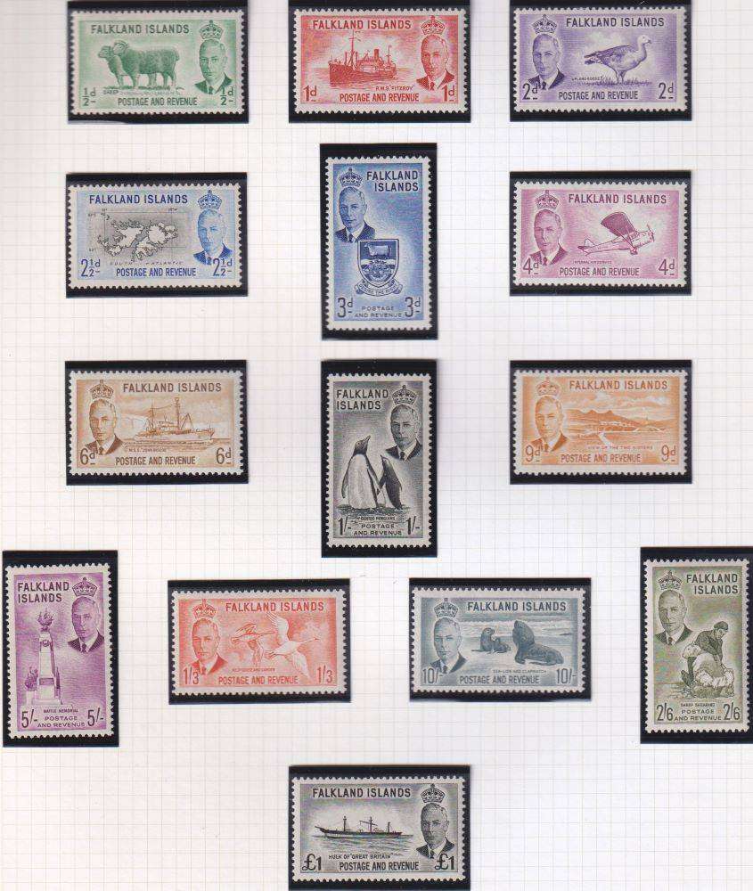 FALKLANDS, ST HELENA  KGV1 ERA  SUPERB HINGED MINT LOT ON PAGES CV £315