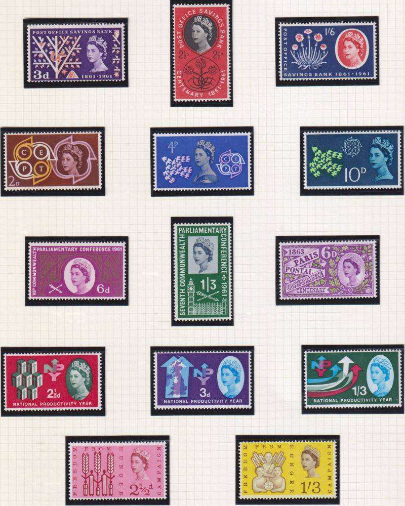 GREAT BRITAIN 1960'S/1970'S COMMEMS & DEFINS ON PAGES UNMOUNTED MINT