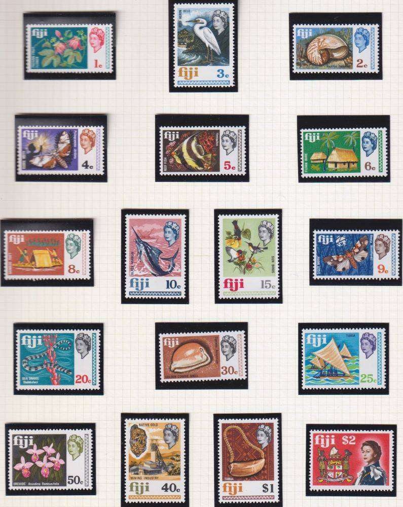 BERMUDA, FIJI, SOLOMON ISLANDS QE11 DEFINS UNMOUNTED MINT