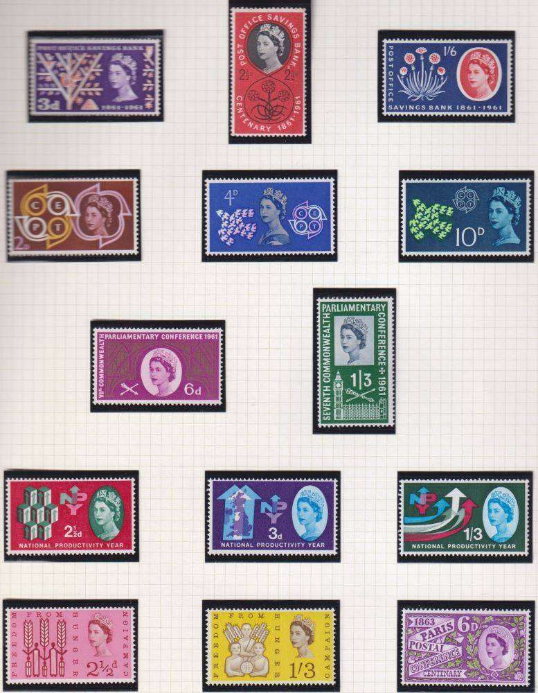 GREAT BRITAIN 1960'S/1970'S COMMEMS & DEFINS ON PAGES UNMOUNTED MINT