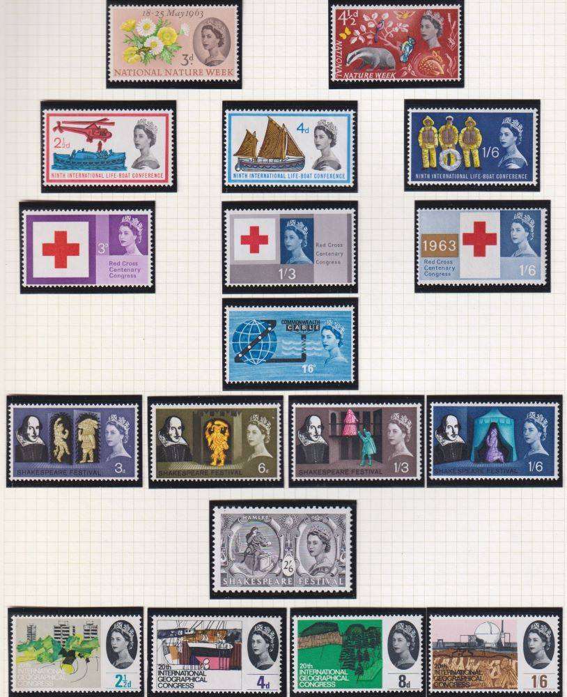 GREAT BRITAIN 1960'S/1970'S COMMEMS & DEFINS ON PAGES UNMOUNTED MINT