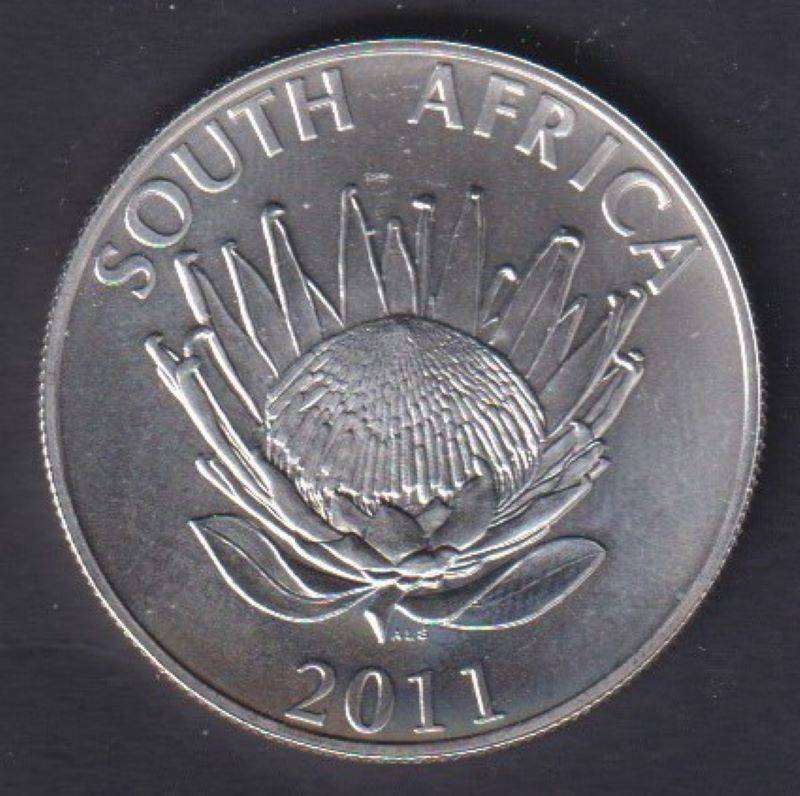 JM COETZEE SILVER PROTEA UNC  R1 - 2011