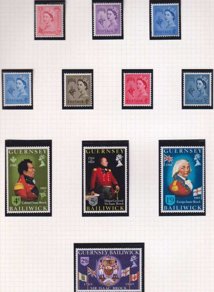GUERNSEY & JERSEY SUPERB QE11 COLLECTION ON PAGES UNMOUNTED MINT