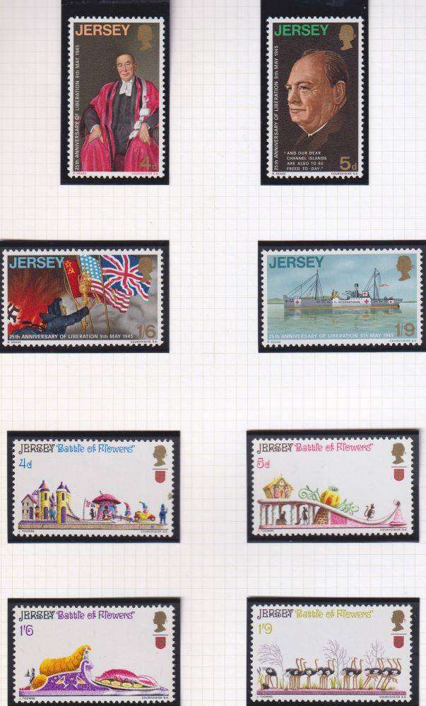 GUERNSEY & JERSEY SUPERB QE11 COLLECTION ON PAGES UNMOUNTED MINT