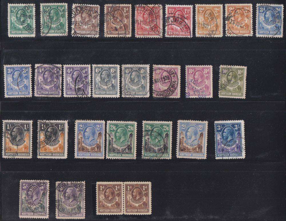 NORTHERN RHODESIA/R & N GREAT LOT MINT & USED