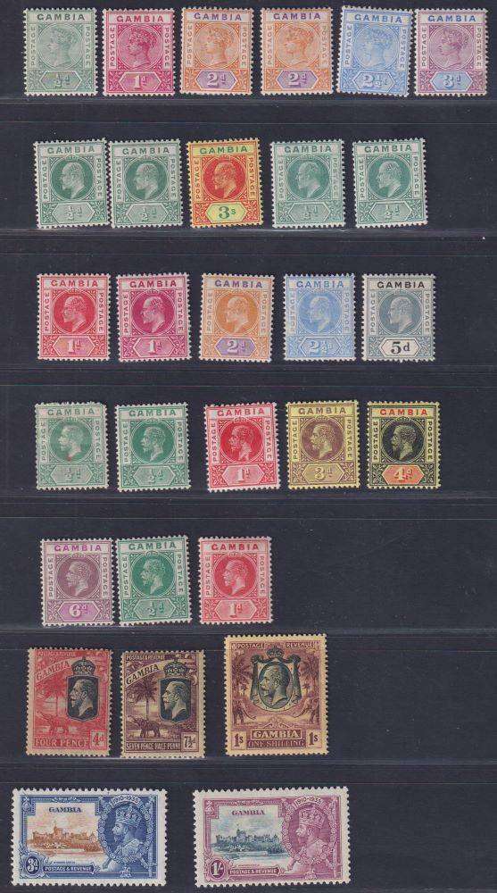 GAMBIA QVIC - KGV LOVELY MINT LOT