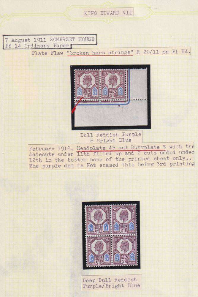 GREAT BRITAIN KEV11 1911-12  5d's MULTIPLES FINE MINT