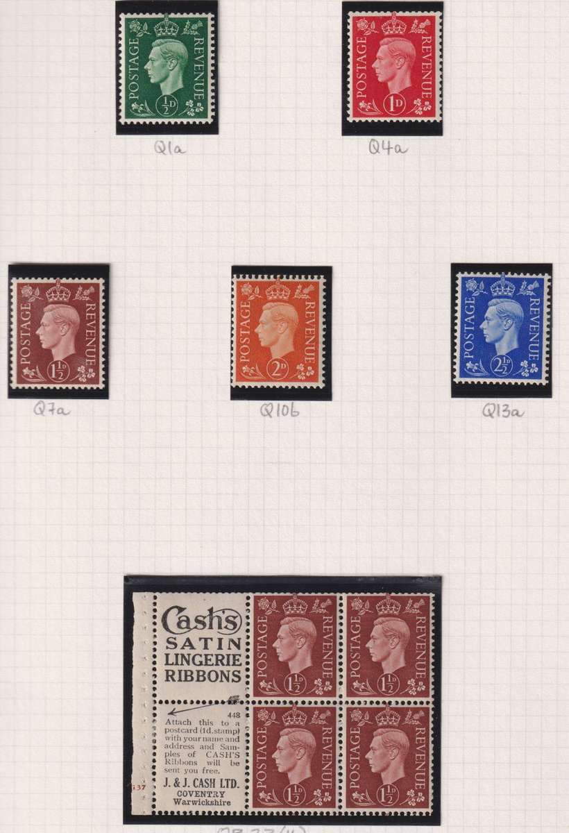 GREAT BRITAIN KGV1 BOOKLET STAMPS