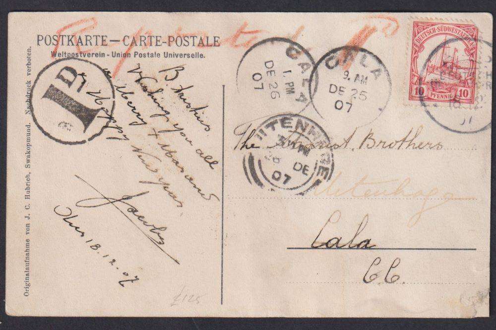 GSWA-KEETMANSHOOP-CALA, COGH TAXED POSTCARD