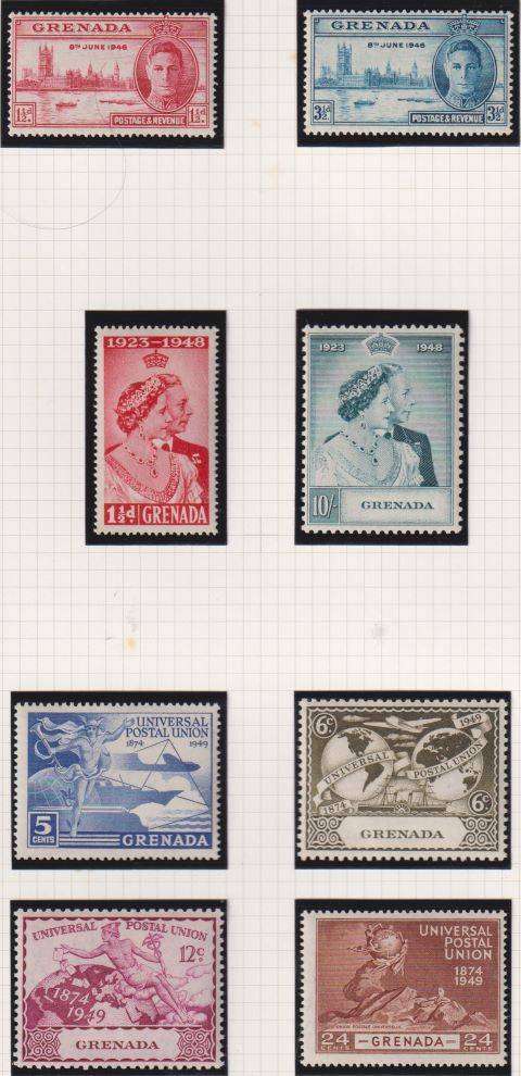GRENADA  KGV1 ISSUES FINE HINGED MINT ON PAGES