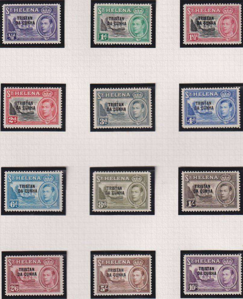 TRISTAN & VIRGIN ISLANDS KGV1 ISSUES FINE HINGED MINT ON PAGES