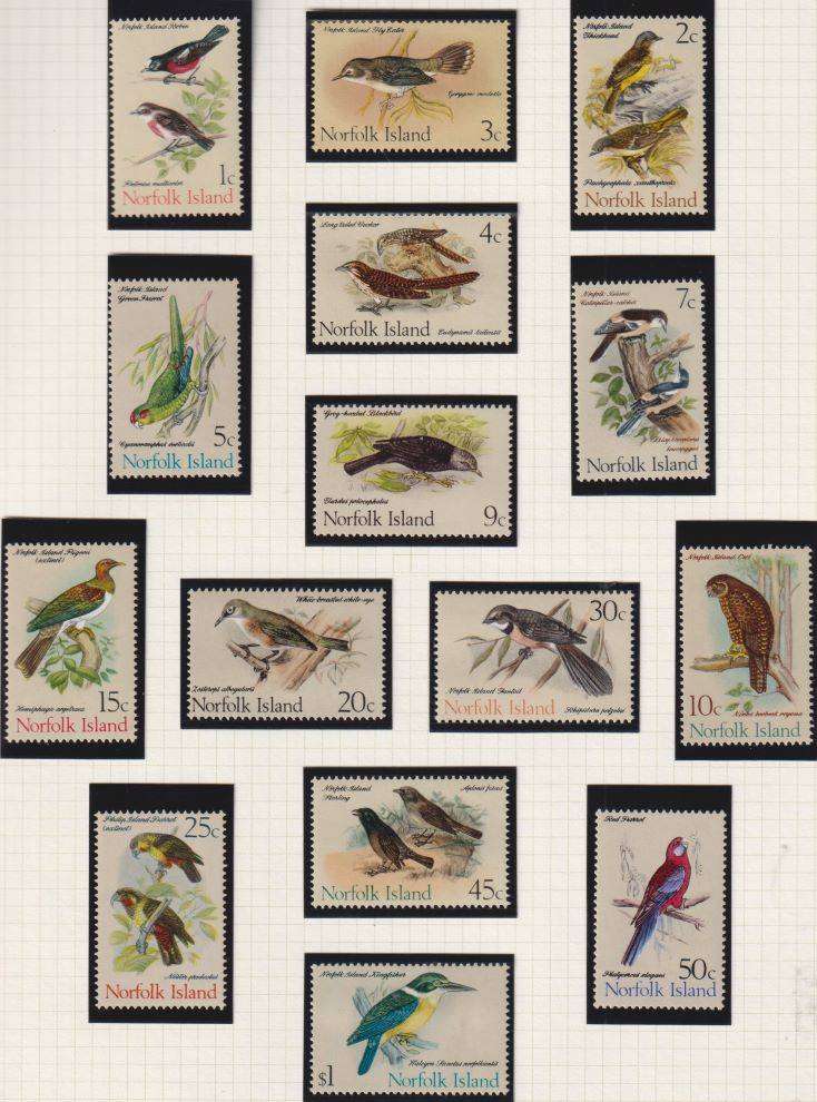 NORFOLK, PAPUA,VIRGIN ISLES, CAYMANS, BERMUDA  UNMOUNTED MINT ON PAGES