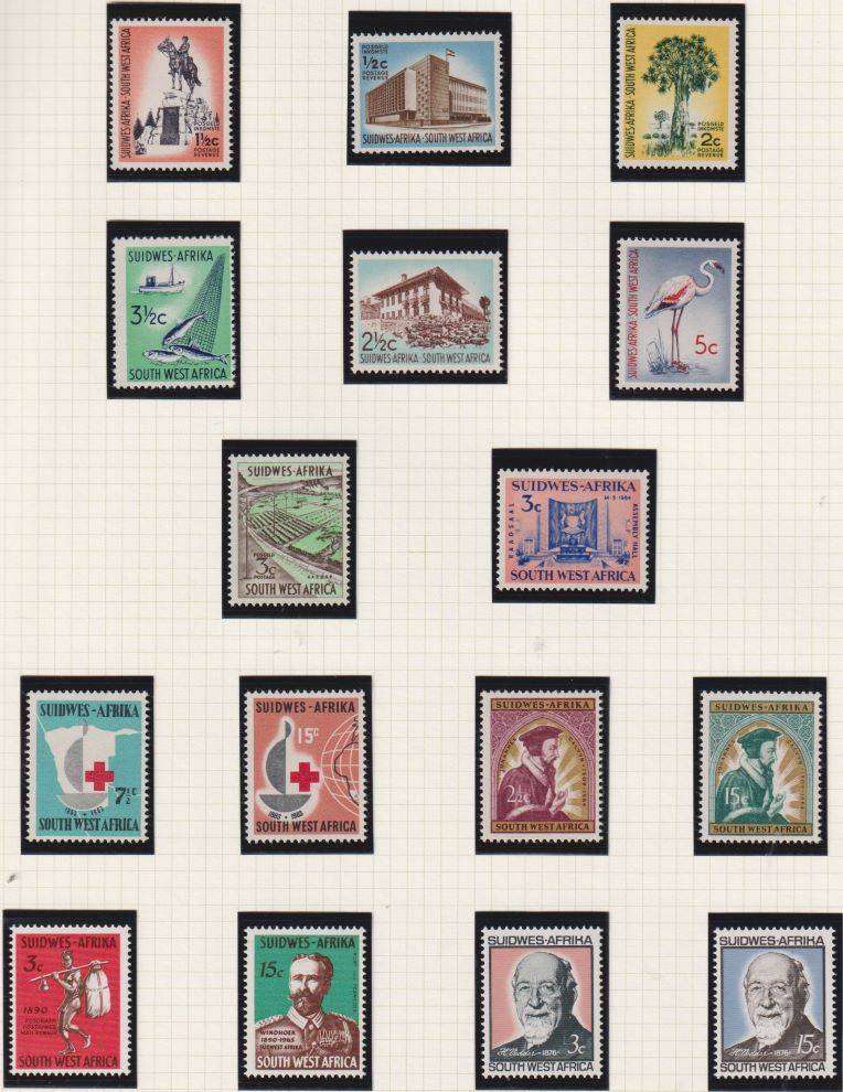 SOUTH AFRICA & SWA UNMOUNTED MINT ON PAGES - HIGH CAT VALUE!