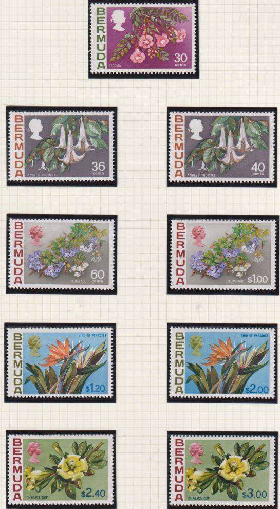 BAHRAIN, BERMUDA, SOLOMON ISLANDS DEFINS UNMOUNTED MINT ON PAGES