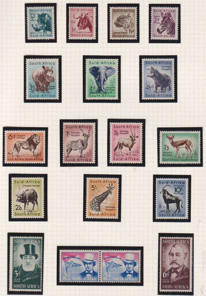 SOUTHERN & NORTHERN RHODESIA, UNION OF SA UNMOUNTED MINT ON PAGES