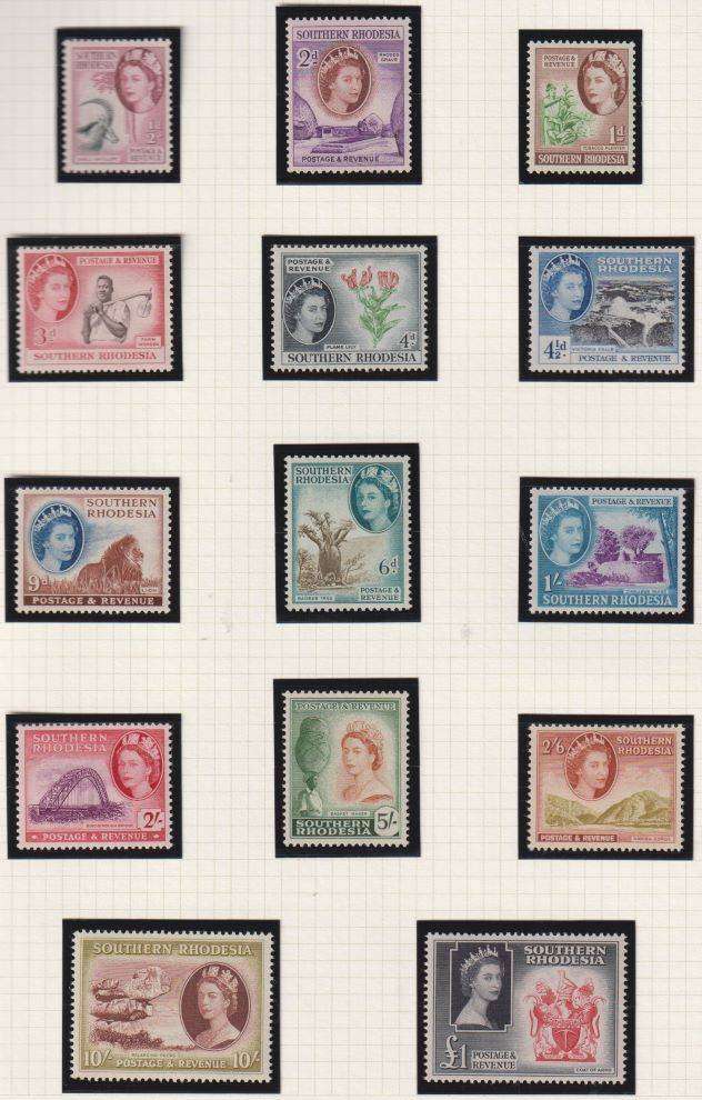 SOUTHERN & NORTHERN RHODESIA, UNION OF SA UNMOUNTED MINT ON PAGES