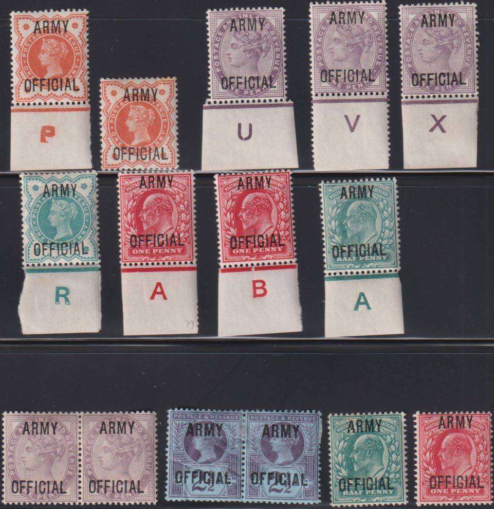 GREAT BRITAIN QVIC-KEV11 "ARMY OFFICIALS" FINE MINT