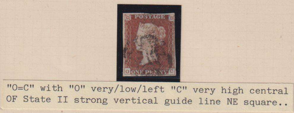 GREAT BRITAIN 1841 1d RED PLATE 9 FINE USED