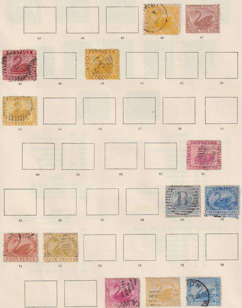 WESTERN AUSTRALIA OLD TIME COLLECTION ON  PAGES - HIGH CV