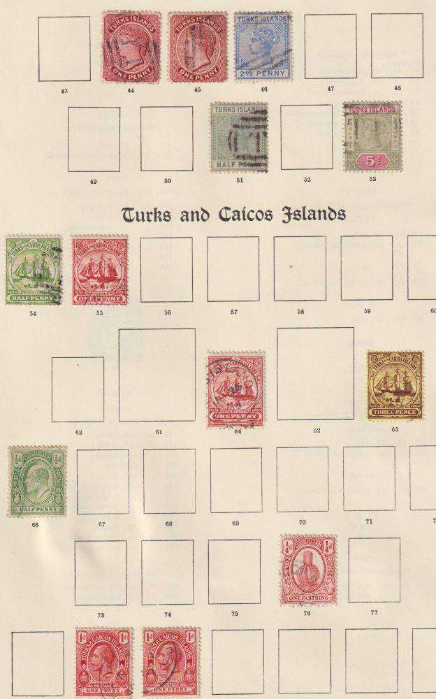 TURKS & CAICOS OLD TIME COLLECTION ON PAGES