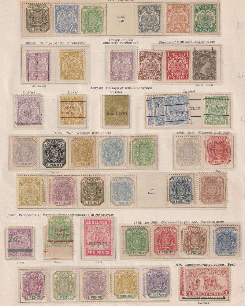 TRANSVAAL SUPERB OLD TIME COLLECTION ON  PAGES