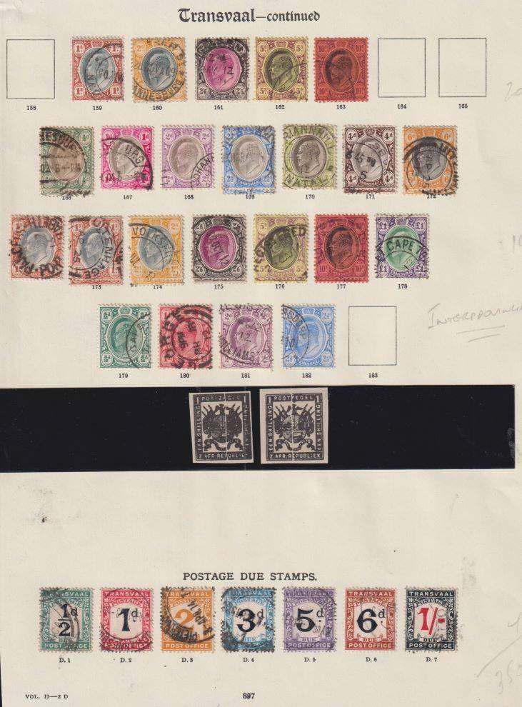 TRANSVAAL LOVELY OLD TIME COLLECTION ON  PAGES - HIGH CV