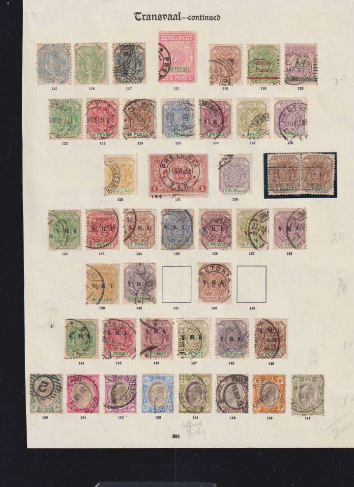 TRANSVAAL LOVELY OLD TIME COLLECTION ON  PAGES - HIGH CV
