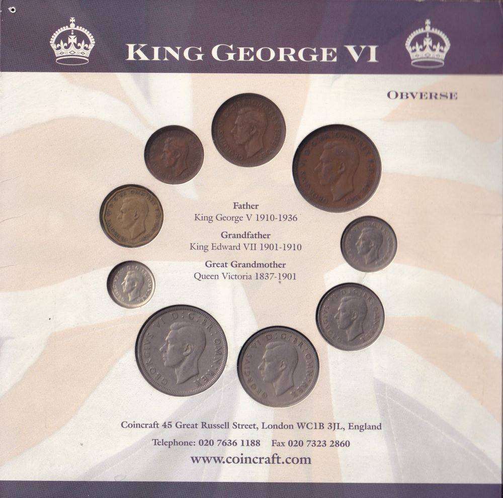 KING GEORGE VI 1937-1952 CORONATION STAMP & £1 NOTE