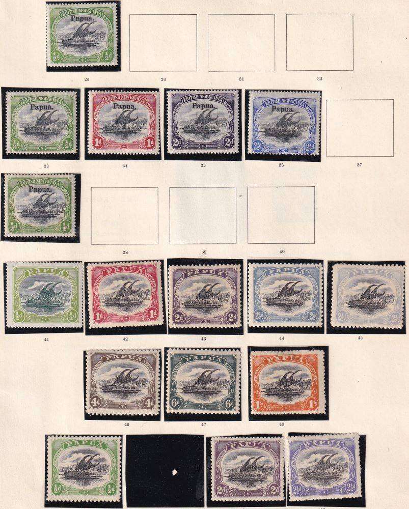 PAPUA OLD TIME COLLECTION ON PAGES