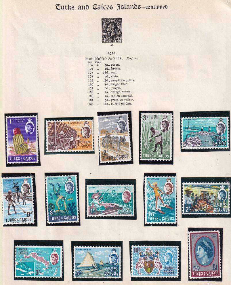 TURKS & CAICOS/VIRGIN ISLANDS  OLD TIME COLLECTION ON PAGES/PART PAGES