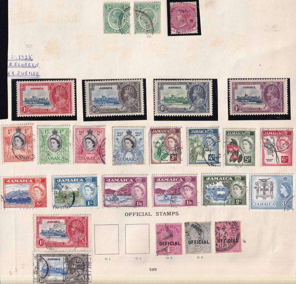 JAMAICA OLD TIME COLLECTION ON PAGES/PART PAGES