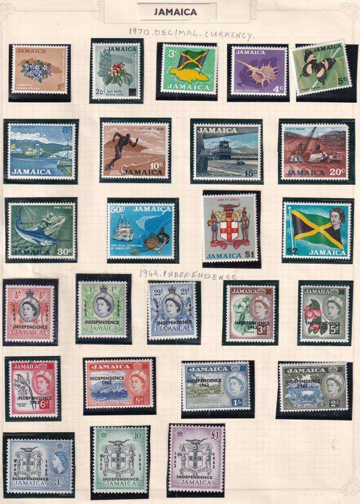 JAMAICA OLD TIME COLLECTION ON PAGES/PART PAGES