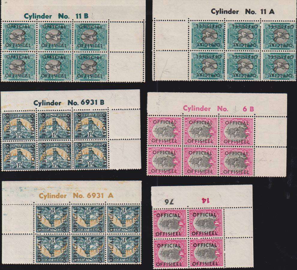 SA  OFFICIALS LOVELY LOT OF CYLINDER BLOCKS UM