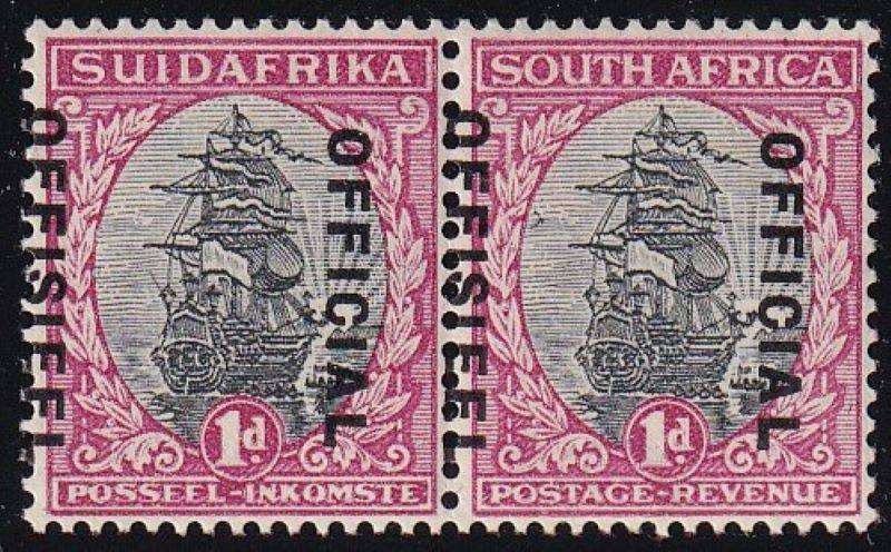 SA 1930 1d OFFICIAL MISPLACED OVERPRINT SUPERB MINT - SACC 14a