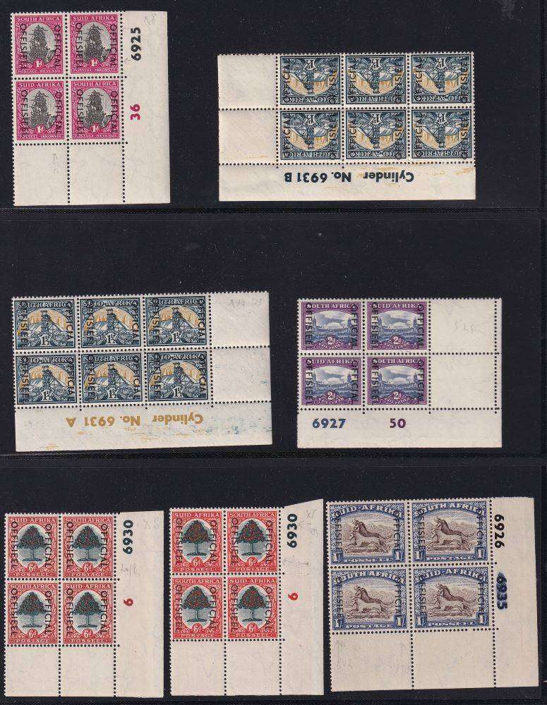 SOUTH AFRICA LOVELY LOT OF OFFICIALS CONTROL BLOCKS M/UM