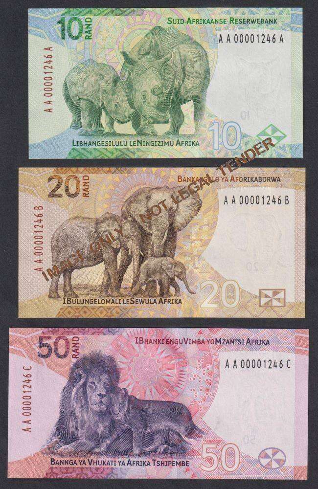South Africa Complete Matching Serial Number Banknote Set