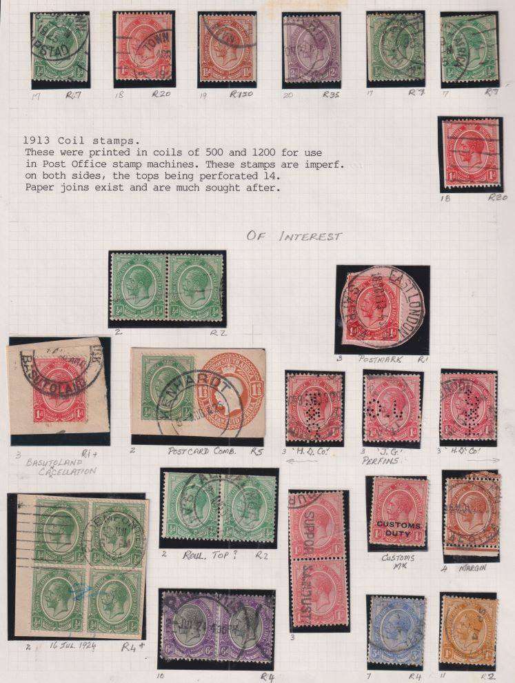 SA EARLY COLLECTION & 1910 2 1/2d WITH 1st DAY CANCEL
