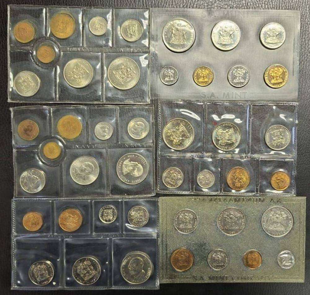 RSA UNCIRCULATED SETS 1978, 1979, 1985, 1986, 1987,  1989