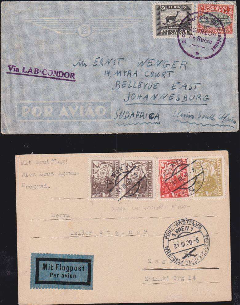 FOREIGN AIRMAIL COVERS - A LOVELY LOT