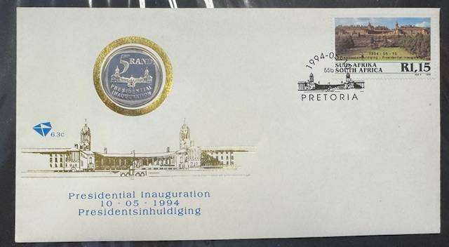 RSA 1994 INAUGURATION R5,00 FDC-PERFECT