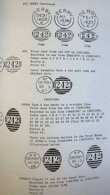GB - BARRED NUMERAL CANCELLATIONS B -D