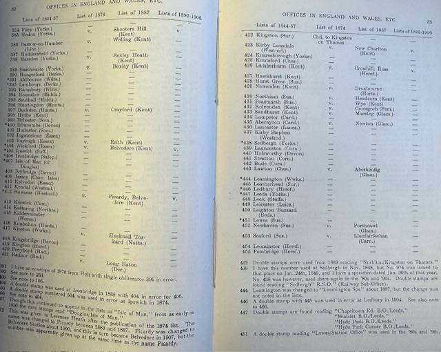 BRITISH POST OFFICE NUMBERS BY BRUMELL - RARE BOOK!