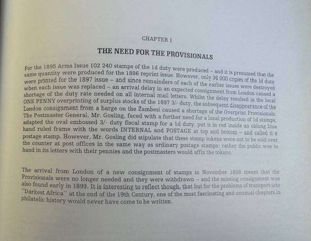 NYASALAND  BCA PROVISIONAL ISSUES BY DE ROBECK