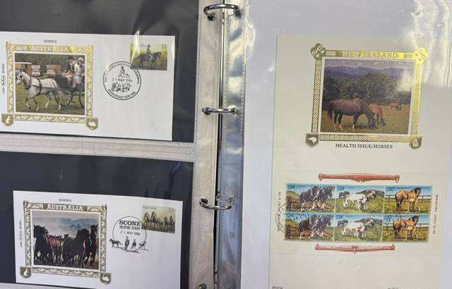 FABULOUS COLLECTION OF 99 HORSES FDC'S IN 2 BINDERS
