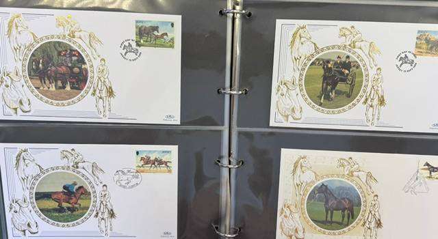 FABULOUS COLLECTION OF 99 HORSES FDC'S IN 2 BINDERS