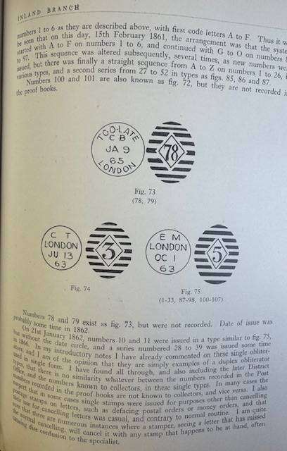 POSTAL CANCELLATIONS OF LONDON - 1840-1890