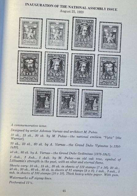 STAMPS OF LITHUANIA- A SUPERB BOOK